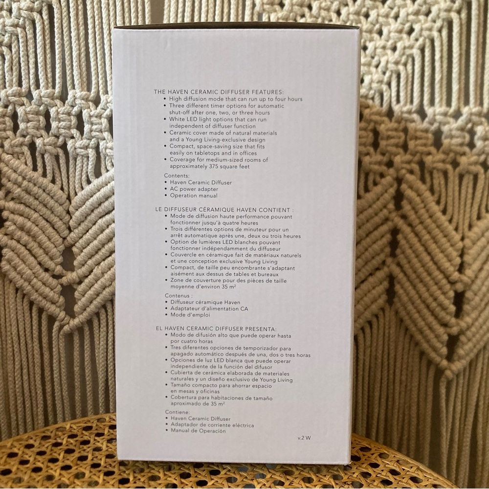 NIB Young Living Haven Ceramic Ultrasonic Oil Diffuser - Picture 4 of 9